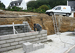 Réalisation des fondations à Roeschwoog